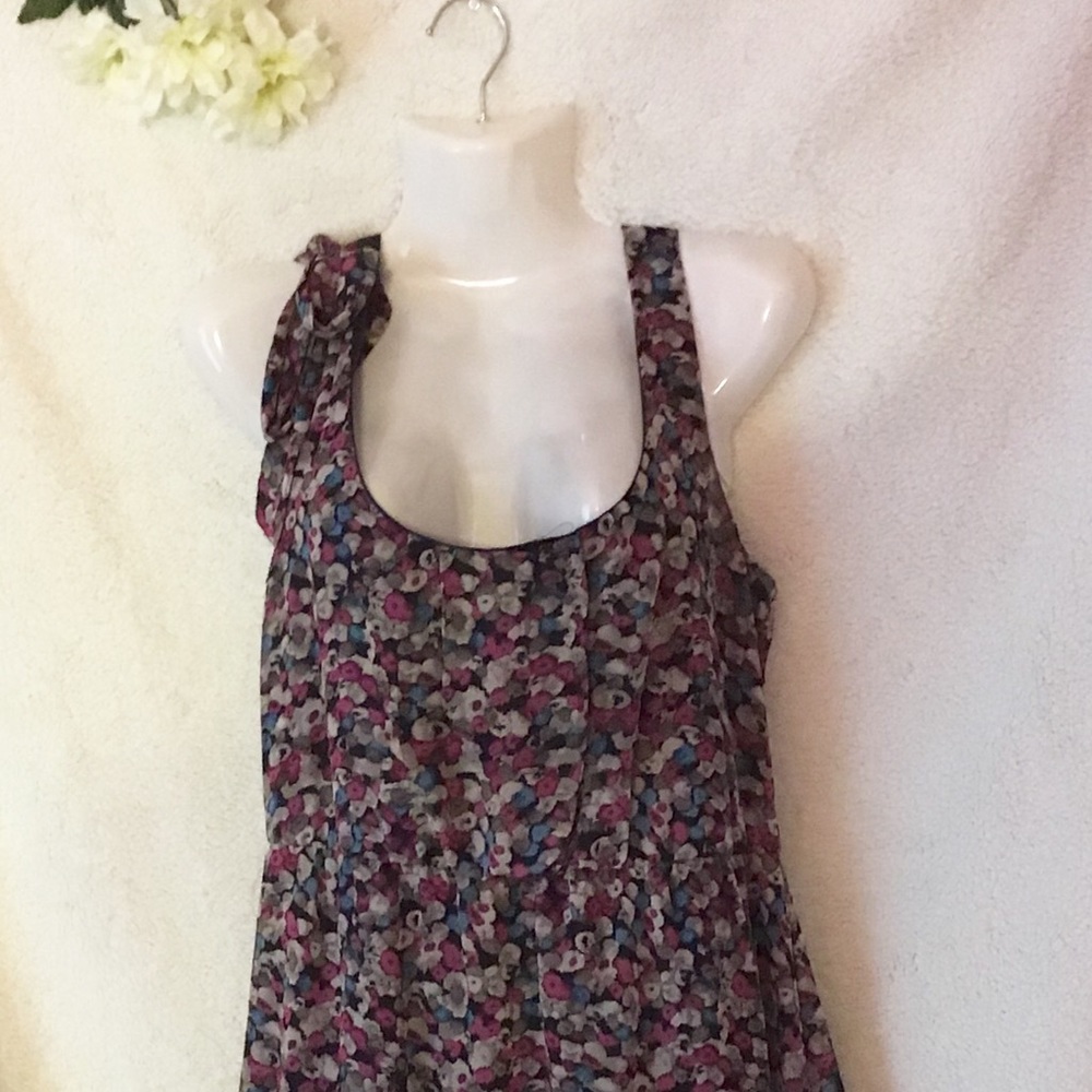 Wet seal pattern blue and purple dress sz medium